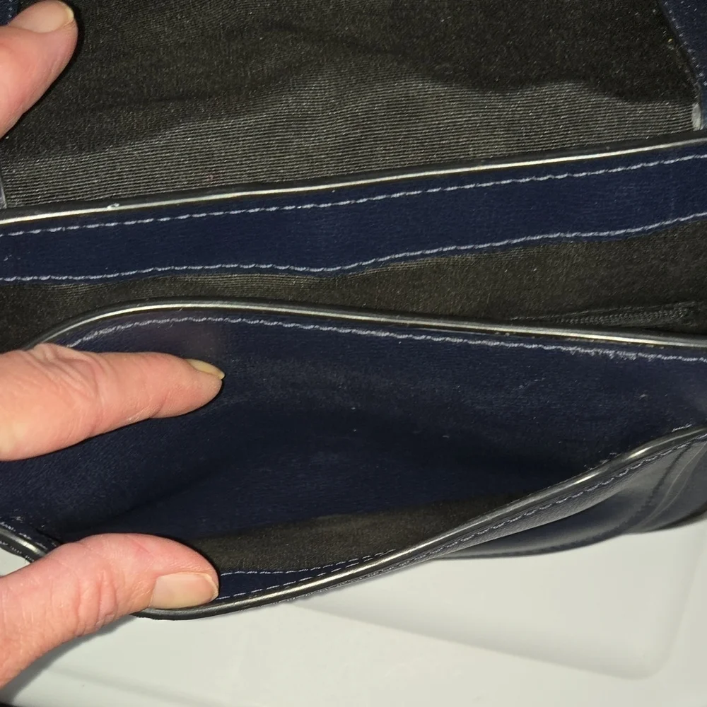 Marc Jacobs Navy Leather Crossbody Bag